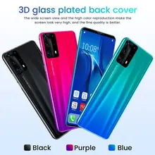 P40 Pro – Smartphone double cœur 5 pouces, téléphone portable, plein écran, 2022 M + 4G, verre 3D, coque arrière plaquée bleu, nouvel arrivage, 512