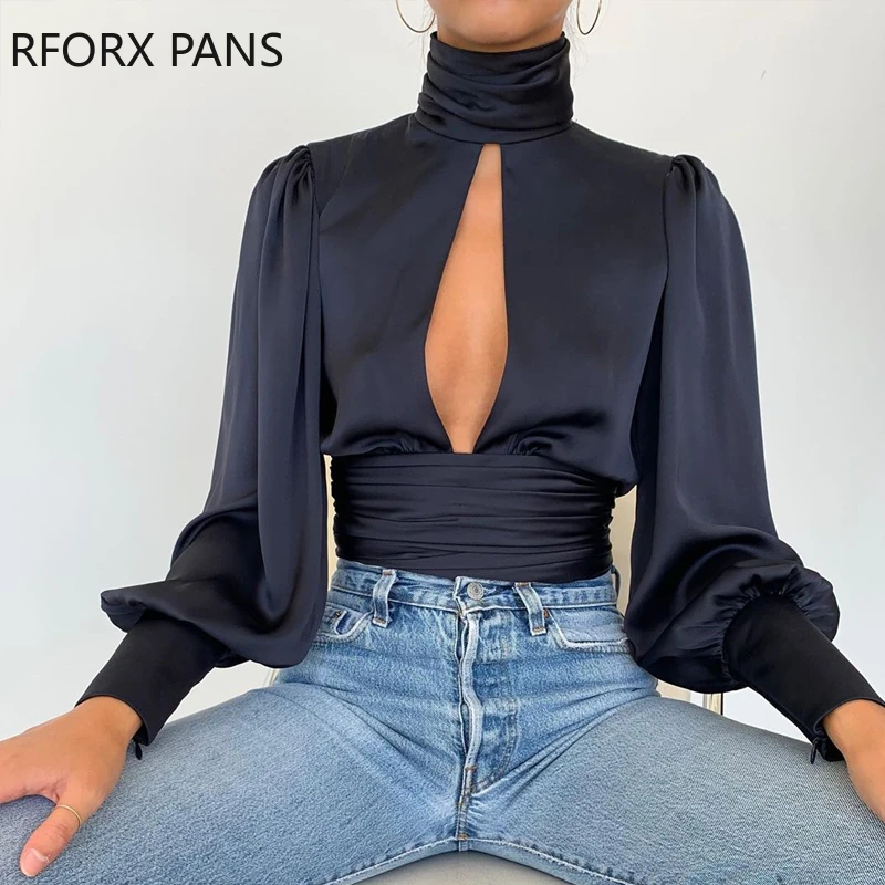 long sleeve keyhole top