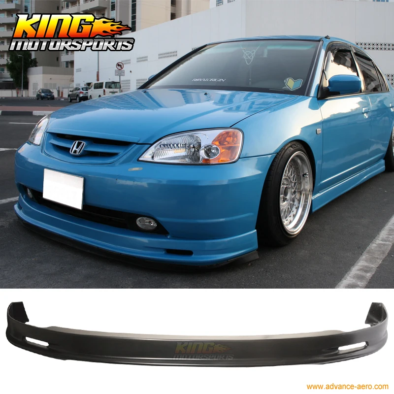Спойлер для переднего бампера из полипропилена HONDA CIVIC 2 4 DR MUGEN 2011 2003|bumper lip spoiler|front