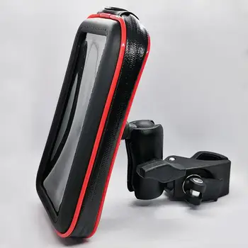 

Bike Handlebar Phone Holder Case Motorcycle Rail Mount Holder With Water Resistance Zipper Case for Mobile Phones and GPS