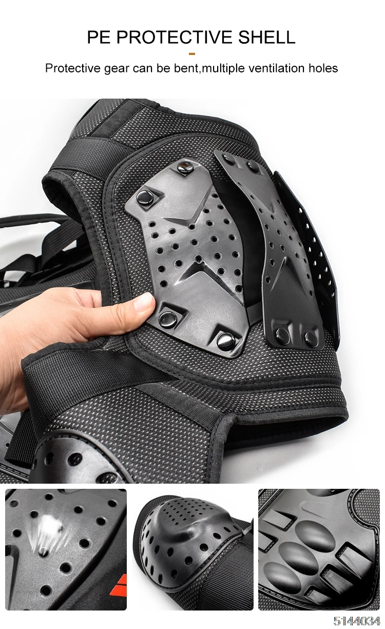 WOSAWE Motorcycle Vest Chest Back Shoulder Hip Protection Cycling Protective Gear for Motocross Skiing Skating Racing Skateboard