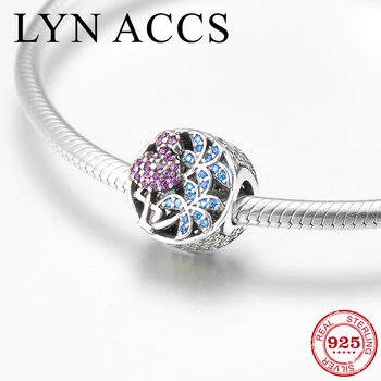 

Creative 925 Sterling Silver Tropical rainforest flamingo shape Fine CZ Bead Fit Original LYNACCS Charms Bracelet Jewelry making