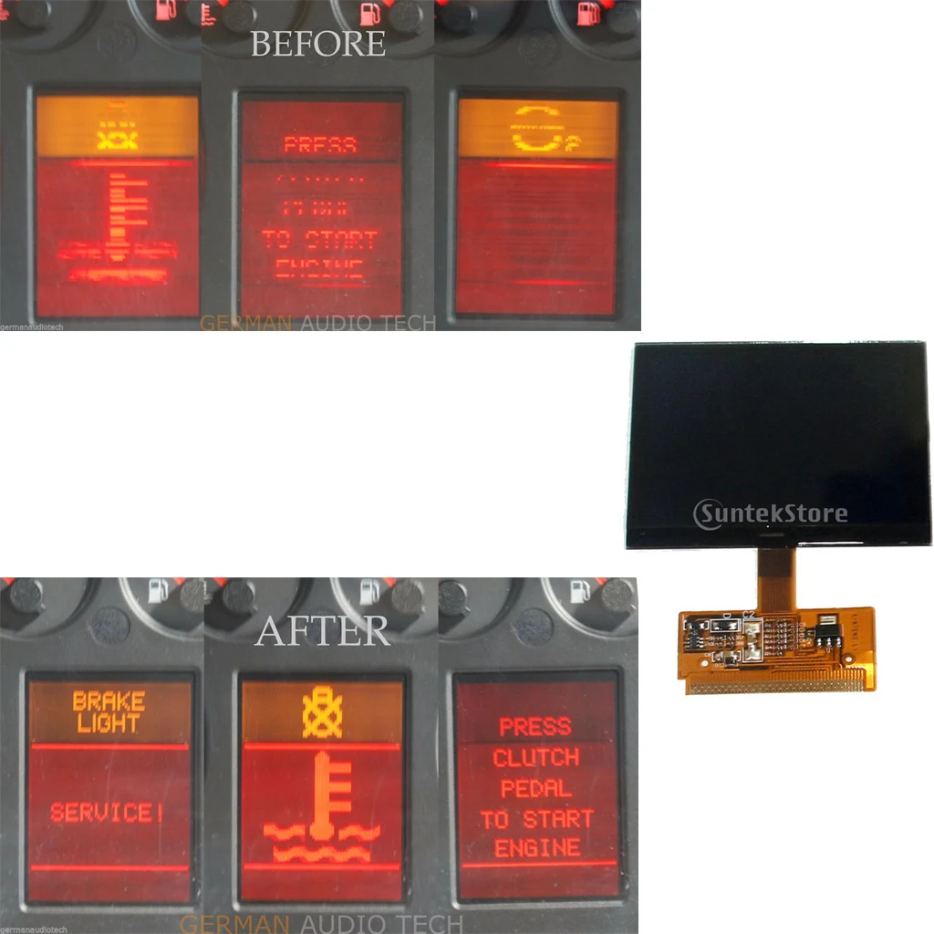 VDO FIS Cluster LCD Display Replacing Old Kit for VW Audi Version A3 A4 A6