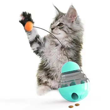 

Cat Toy Interactive Funny Pet Training Tool Cat Leaking Food Ball Toy Educational Tumbler Toy Pet Supplies