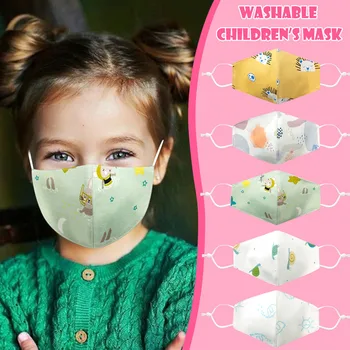 

mouth mask kids Washable Reusable FaceMasks Cute Cartoon Animals mascaras Outdoor Face Nose Cover Masks Ear hook mascarillad