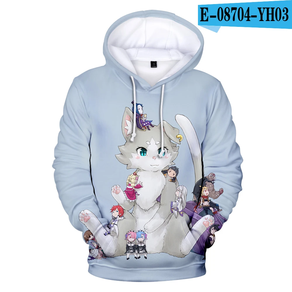 

Anime Series Re: Zero INFINITY 3D Harajuku Hooded Sweatshirt Boys Girls Casual Hoodie Clothing 3D Fall Fashion Pullover Tops