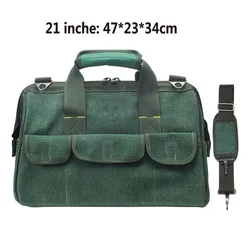 Sac à outils en toile multifonction pour électricien, Portable, étanche, organisateur d'outils pour la réparation, Installation HVAC grand épais 