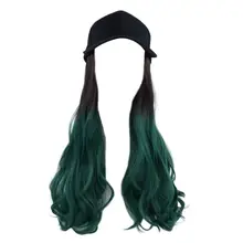 Женская бейсбольная шляпа с длинными Синтетическими Парики термостойкие большие волнистые вьющиеся парик PXPB