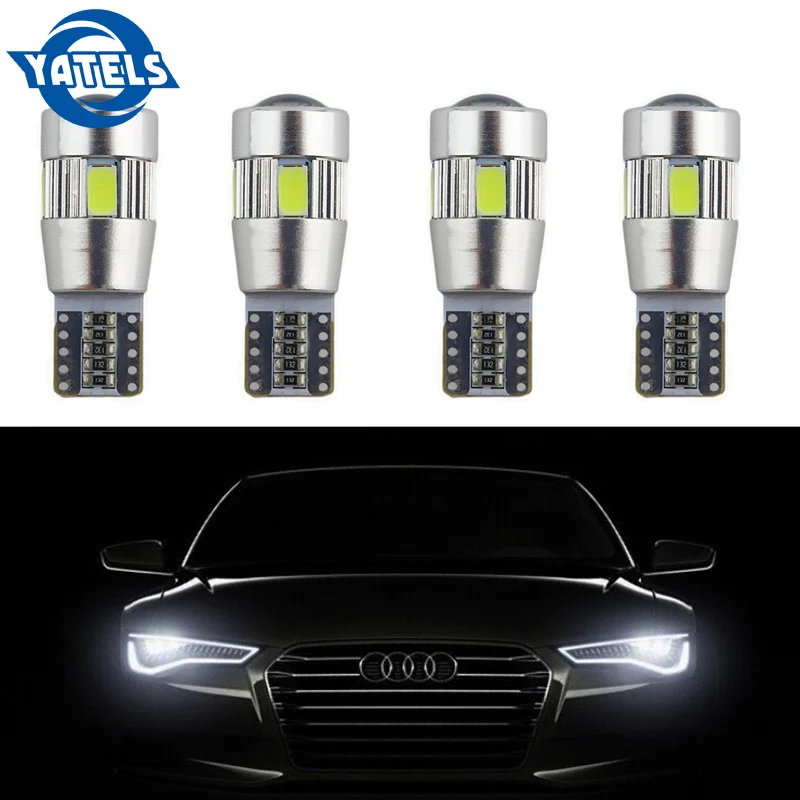 4 шт. T10 W5W 194 5630 Светодиодный автомобильные лампы 6 SMD HID CANBUS ERROR FREE автомобиля