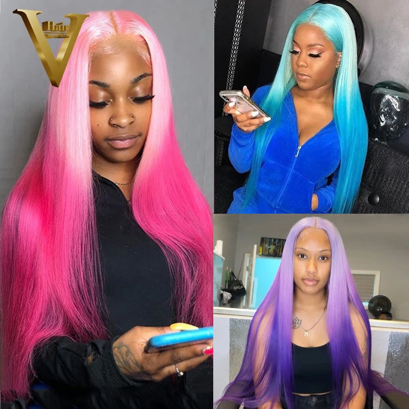ombre colorful wigs