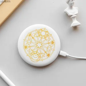 Image 2 - Card Captor Sakura Anime Sailor Moon Action Figure Toys Magic Array Wireless Charger Fast Quick Charging Pad For iPhone&Android