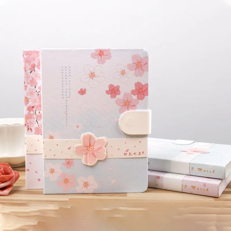Fortune канцелярские вишня в цвету серии держатель серии Hardcover с Тетрадь A5 маленькая свежая начинающих бухгалтерская книга Для женщин тетрадь для студентов Magneti