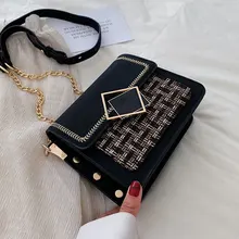 Женские сумки через плечо из кожи с эффектом потертости, осенняя женская сумка через плечо с цепочкой, роскошные женские сумки и кошельки с цепочкой