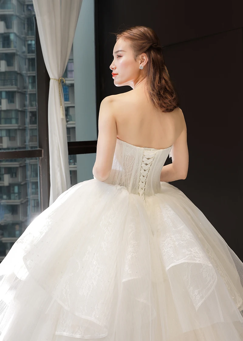 JANCEMBER ホワイト ウェディングドレス Jancember White Ball Gown Princess Wedding Dresses 2025 High