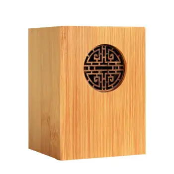 

Wooden Pencil Holder Hollow Carved Pen Cup Desktop Organizer Makeup Brush Holder GY88