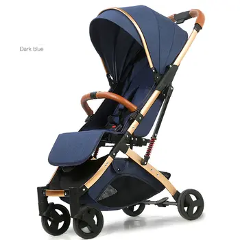 

Baby stroller high landscape light two-way trolley can sit reclining folding shock absorber baby stroller