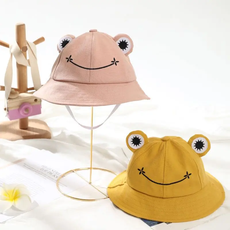 2020 New Fashion Frog Bucket Hat for Women Summer Autumn Plain