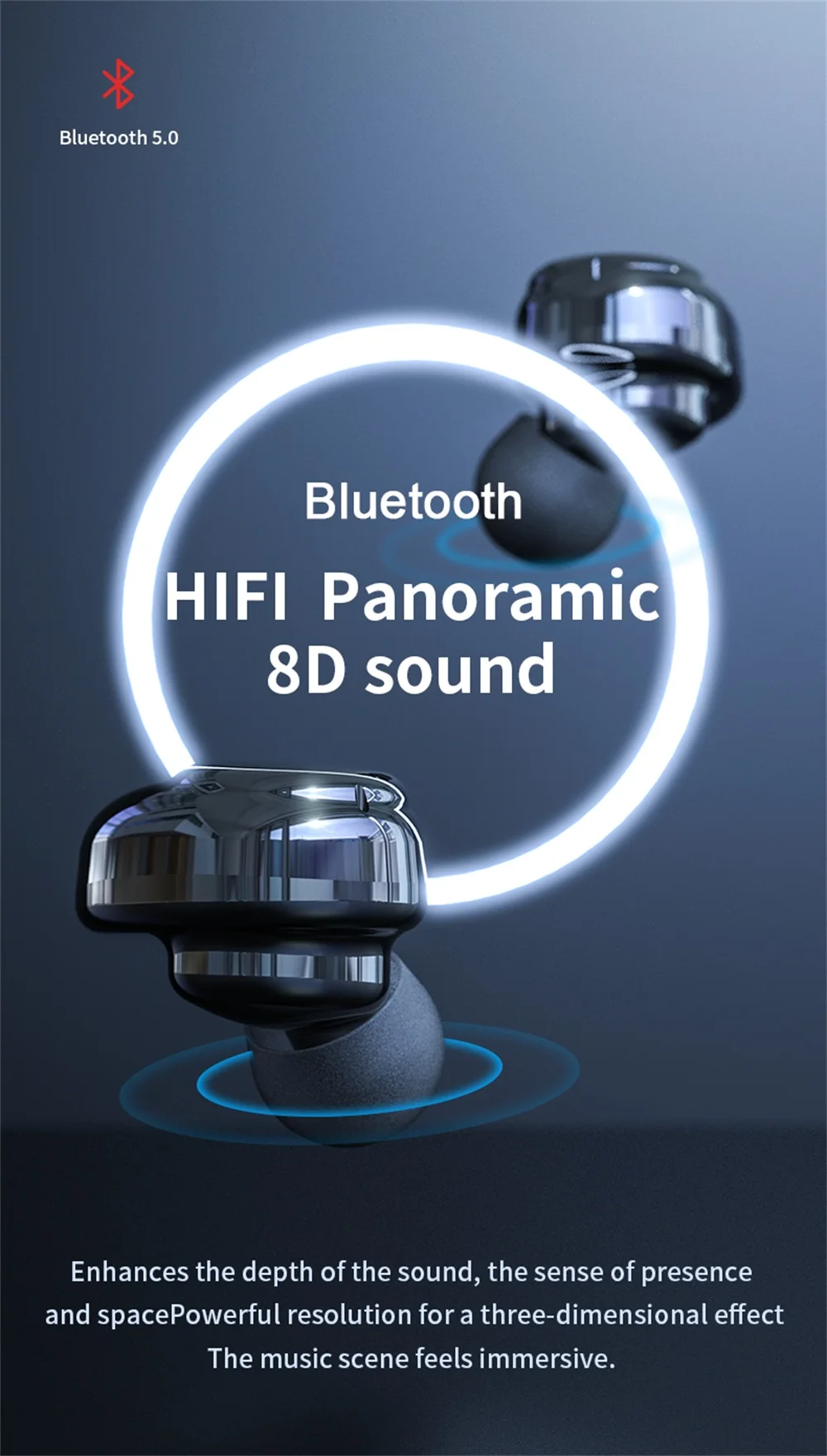 TWS беспроводные наушники Bluetooth 5,0, бинауральные спортивные наушники с защитой от пота с зарядным устройством, стереогарнитура для всех телефонов