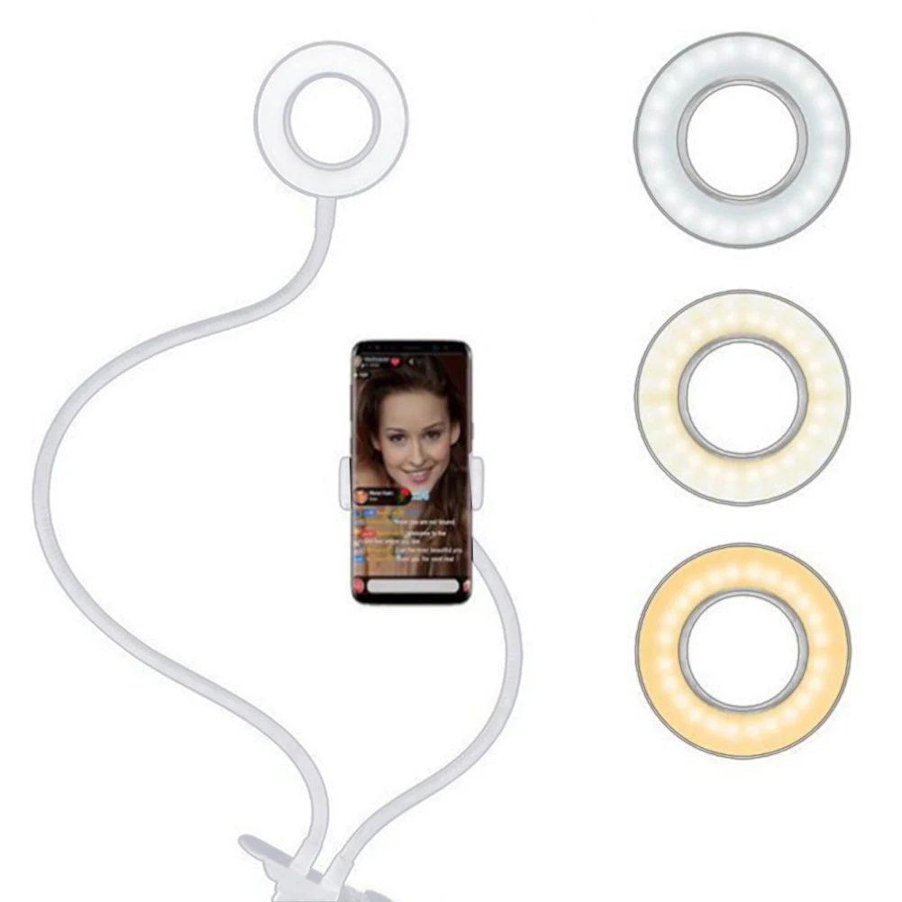 New desktop flexible USB fashion LED ring self-timer flash phone holder fixed light