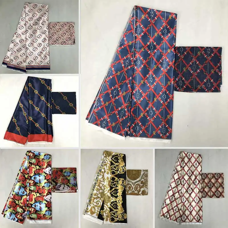 Горячая Gahna Стиль атласная шёлковая ткань с органзы Лента Африканский Воск дизайн! MA3711