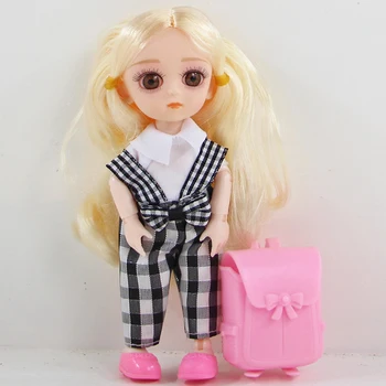 

17cm 1/8 Bjd Dolls 13 Moveable Jointed with clothes shoes Fashion Dolls Toy For Girls Gift F2150