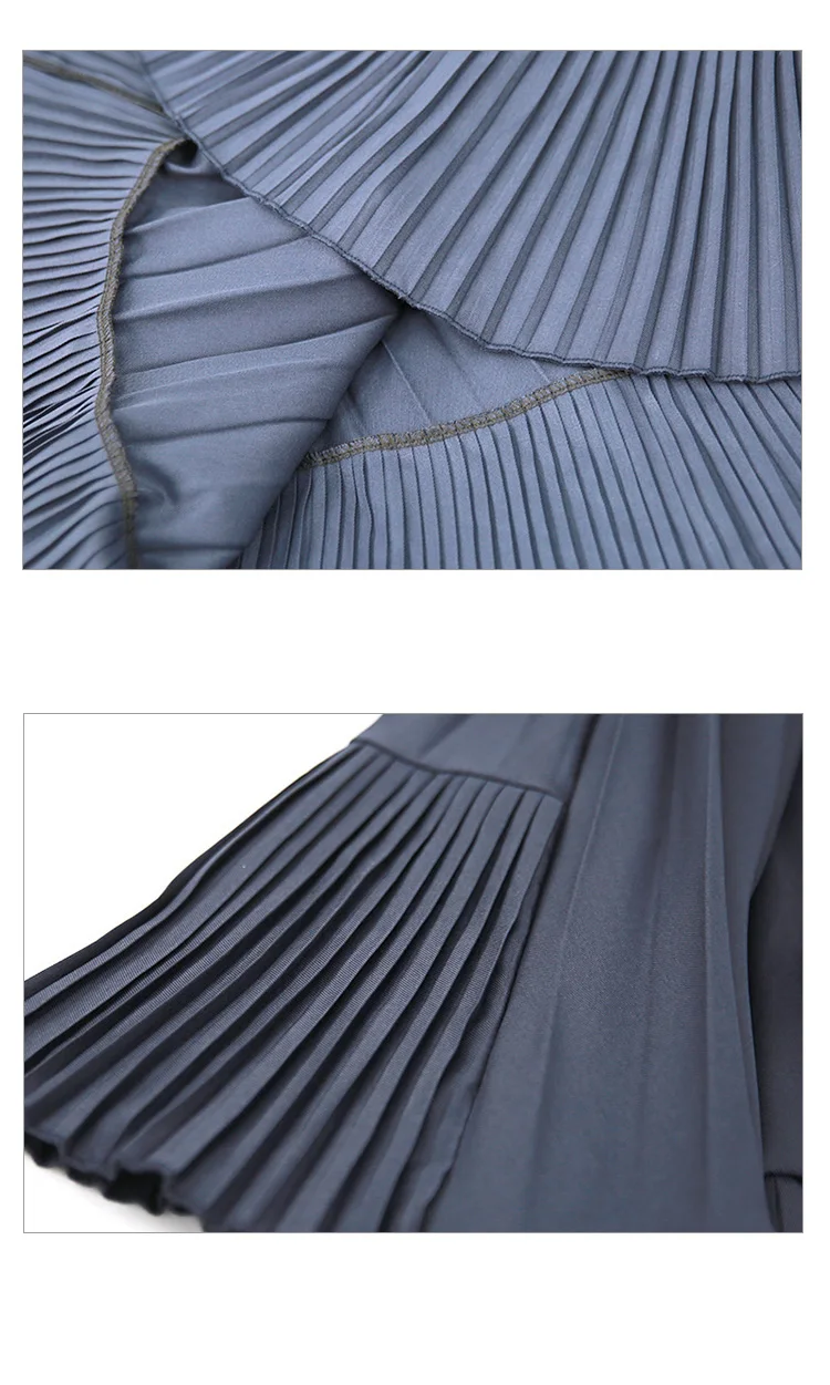 Vintage Irregular Long Skirt Fashion Women's Elastic Waist Autumn Skirts Ruffle Design Party Bottoms Women's Clothes New