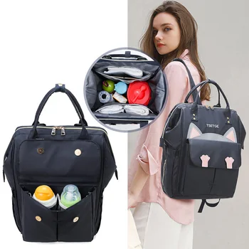 

Fashion Mummy Bag Large Capacity Stroller Bag Mom Baby Multi-function Waterproof Outdoor Travel Diaper Bag Wetbag Backbag