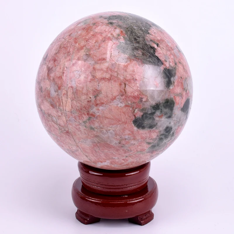 

Natural Rhodochrosite Ball Healing Crystal Balls Realistic Statue Christmas Gift or Home Desktop Decor&Art Collection