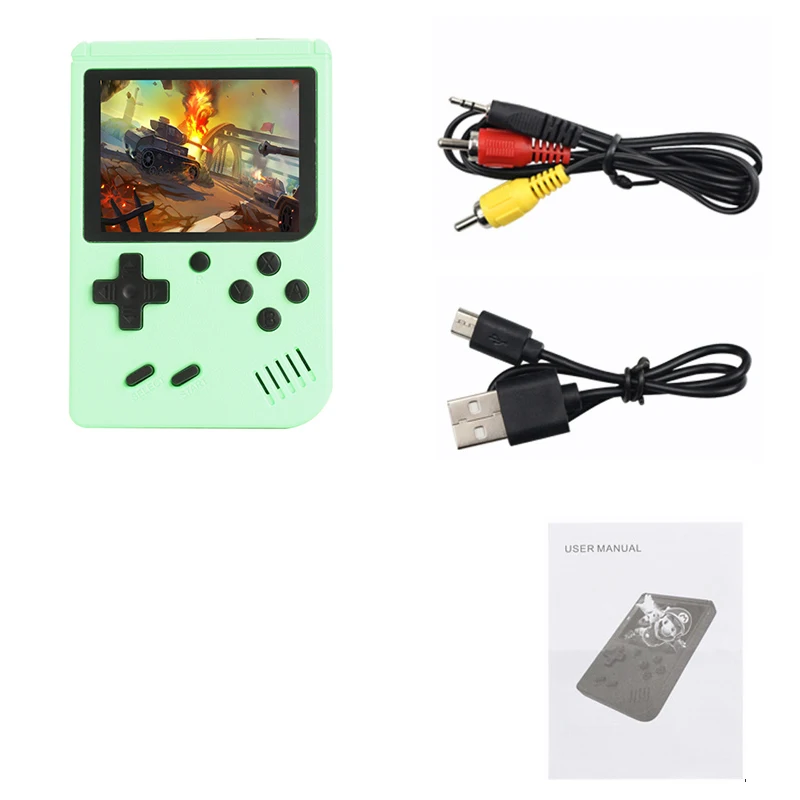 Retro Console Double Handheld Game Player Battery 3.0 Inch LCD Built-in 400 Video Games Gift for Kids Classic Videoconsolas 