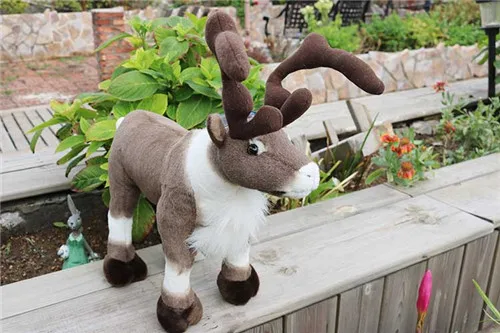 Fancytrader 18'' Simulation Reindeer Plush Toy Soft Stuffed Sika Deer Doll Wapiti Moose Elk Toy Christmas Gift Home Deco 45cm (9)