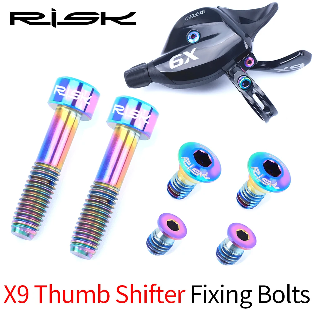 

3 Colors RISK Bike Shifter Brake Levers TC4 Titanium Alloy Screw Suite Bike For SRAM GX / Eagle X9 X01 / X01Eagle XX1 Bicycle