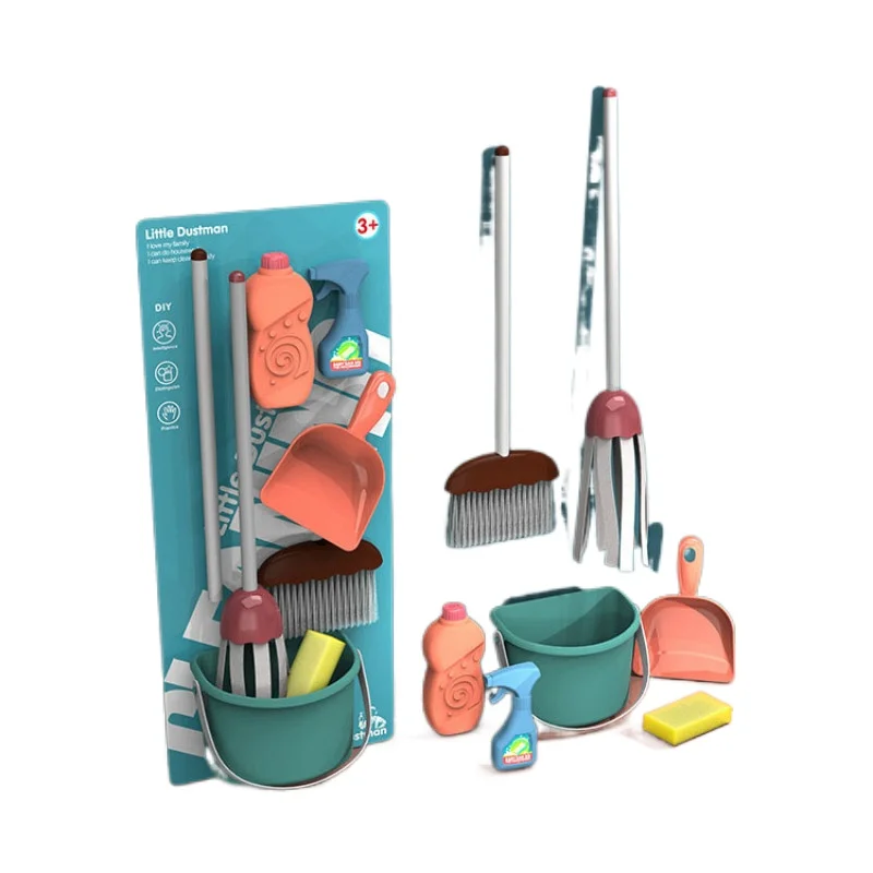 Juguete para jugar a las casitas para niños, simulación educativa, herramienta de limpieza para entrenamiento