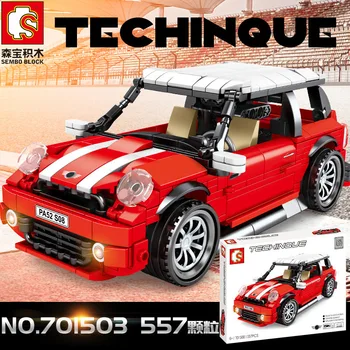 

Sembo 701503 Technic Series Red mini sport Racing car Vehicle Model Building Blocks Bricks Toys for Children Christmas Gifts
