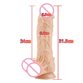 31.5cm Realistic Dildo with Powerful Suction Cup Realistic Penis Sex Toy Flexible G-spot Dildo Female Masturbation with Ball 2