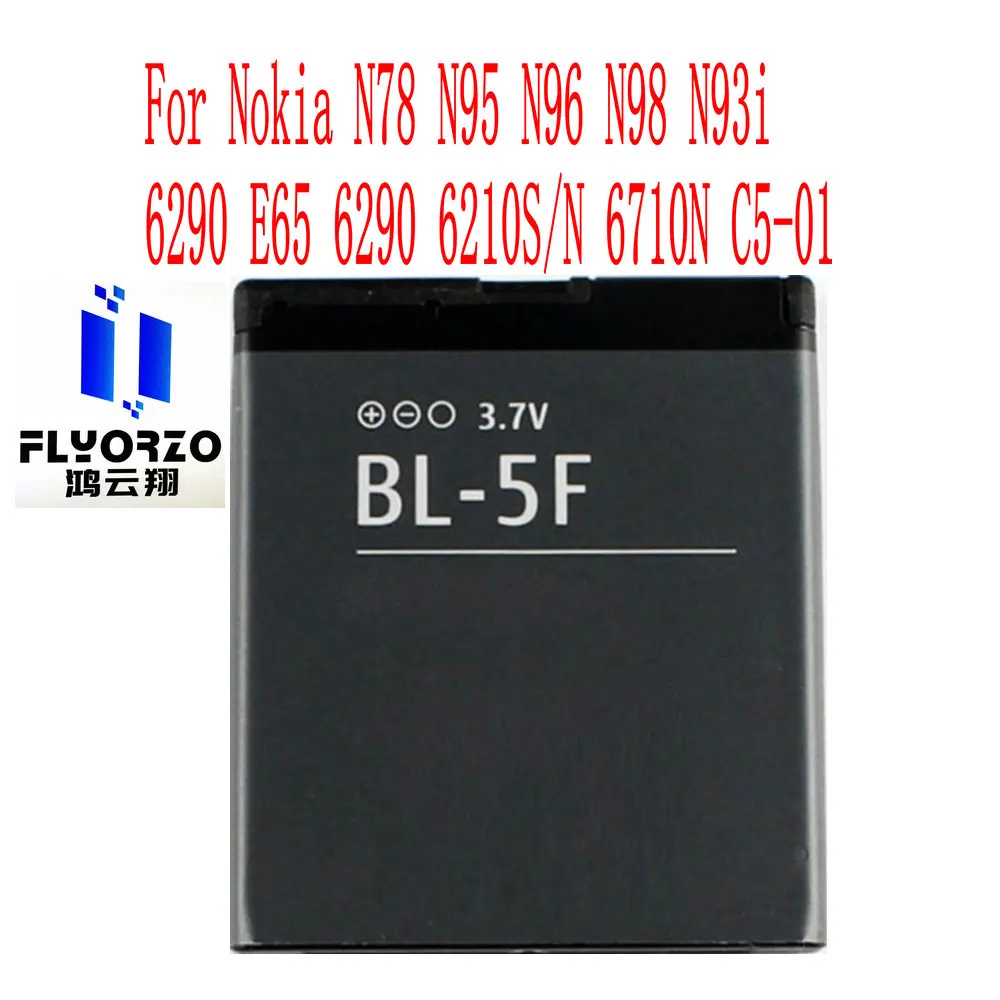 Фирменная Новинка Высокое качество 950 мА/ч BL-5F батарея для Nokia N78 N95 N96 N98 N93i 6290 E65 6210S/N