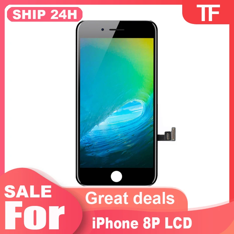 AAAscreen ЖК дисплей для iPhone 8plus полностью установленный сенсорный экран дигитайзер