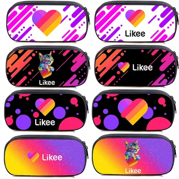 

3D Likee Cosmetic Cases "LIKEE 1 (Like Video)" Pencil Case Women Merch Girls School Supplies Zipper Pencil Box Makeup Bag New