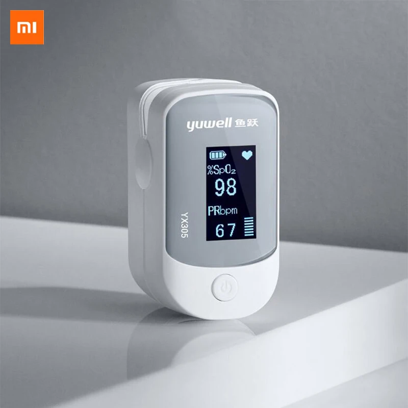 

Oiginal xiaomi Yuwell YX305 YX303 Digital Fingertip Pulse Oximeter OLED screen Care for health High-speed sensor Auto power off