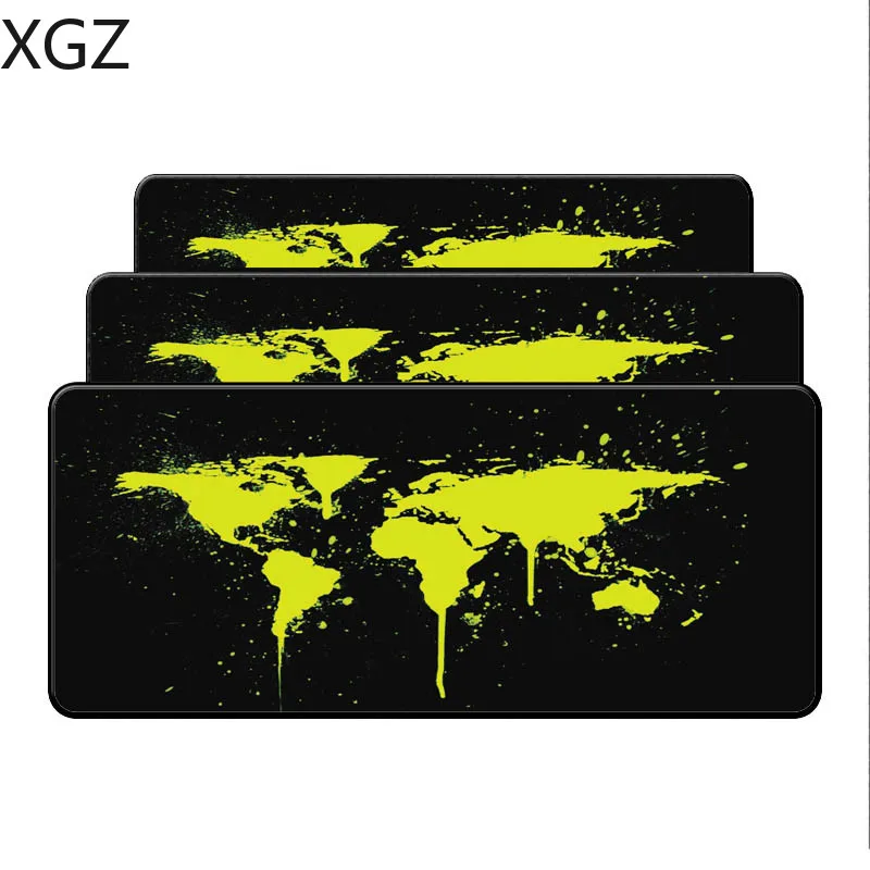 Новинка модный желтый Коврик для мыши XGZ с большими краями принтом и блокировкой