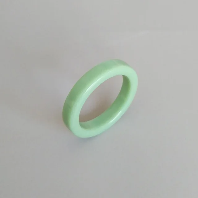 New Vintage Transparent Colorful Acrylic Resin Ring Set Korea Fashion Geometric Aesthetic Jewelry Ring For Women 2021 Trend Punk 3