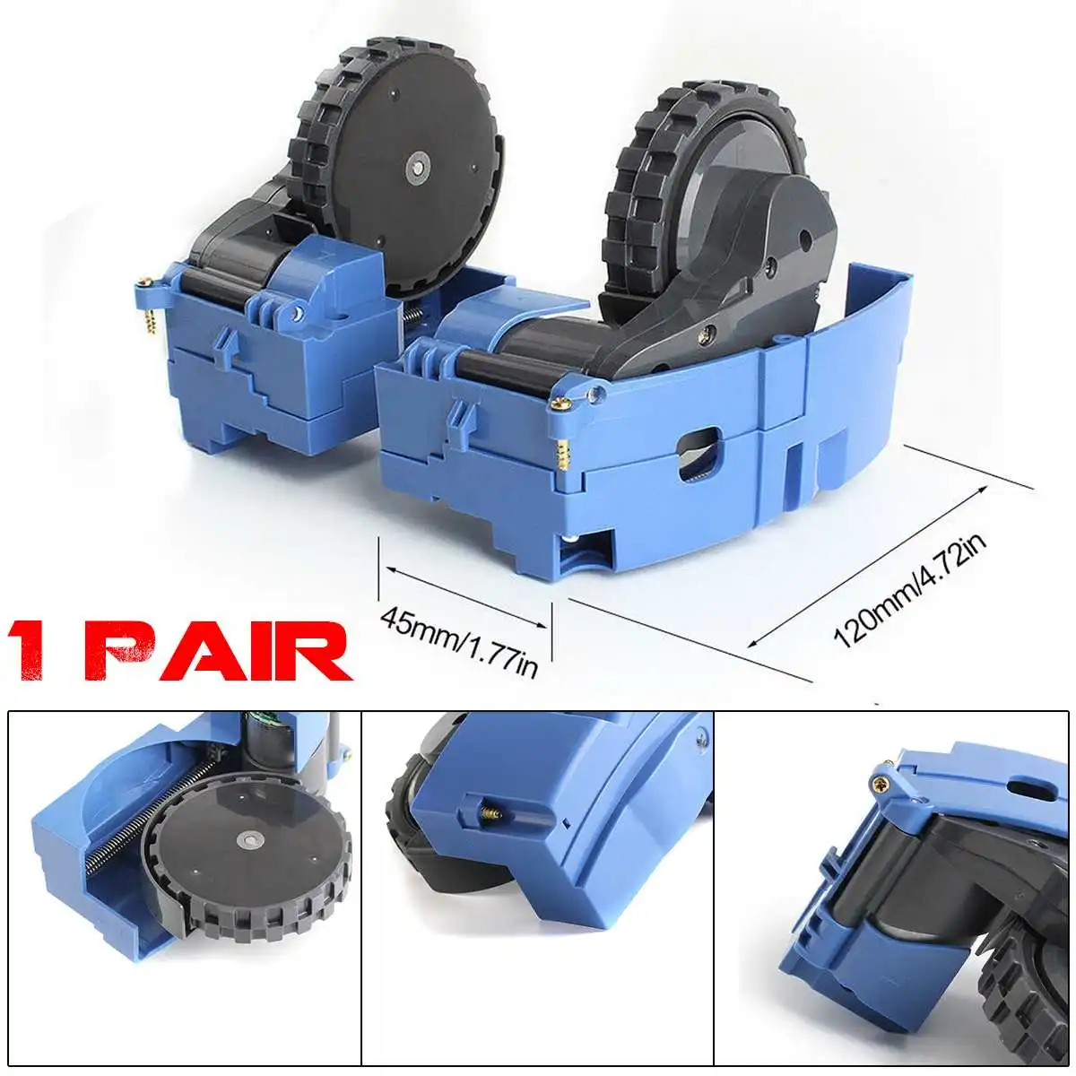 

NEW 1 Pair(Left & Right) Blue Drive Wheel Module For i Robot 529 595 650 780 880 980