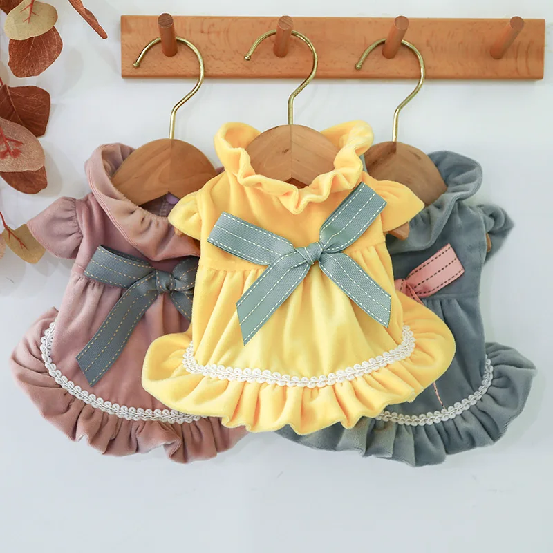 纯色蝴蝶结裙绒版_1271