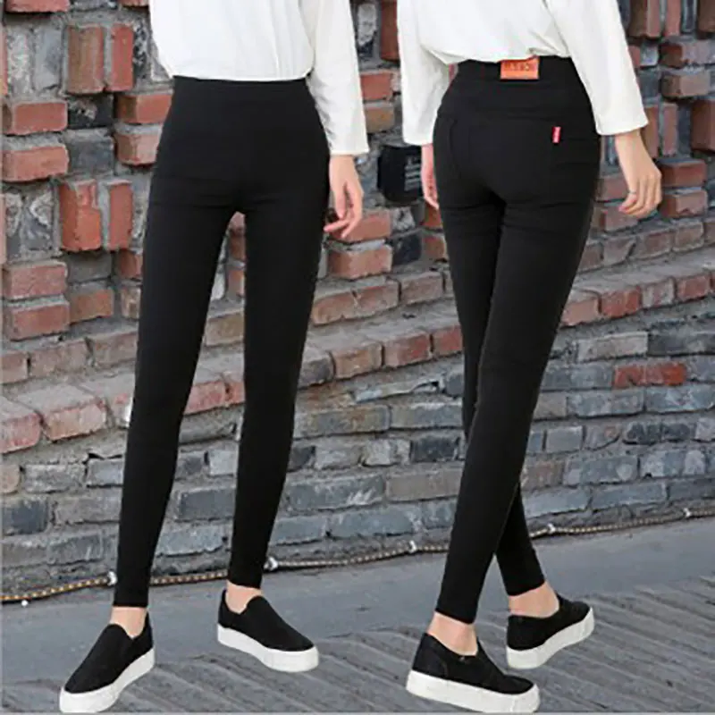 

2020 new skinny black pencil pants with leggings for slim, elastic, leggings and plus size women