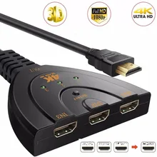 

4K*2K 3D Mini 3 Port HDMI-compatible Switch 1.4b 4K Switcher Splitter 1080P 3 in 1 out Port Hub for DVD HDTV Xbox PS3 PS4