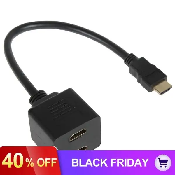 0,3 м 1 HDMI Мужской 2 Женский Аудио Видео сплиттер подходит для wii/HDTV/DVD/PS3/psp