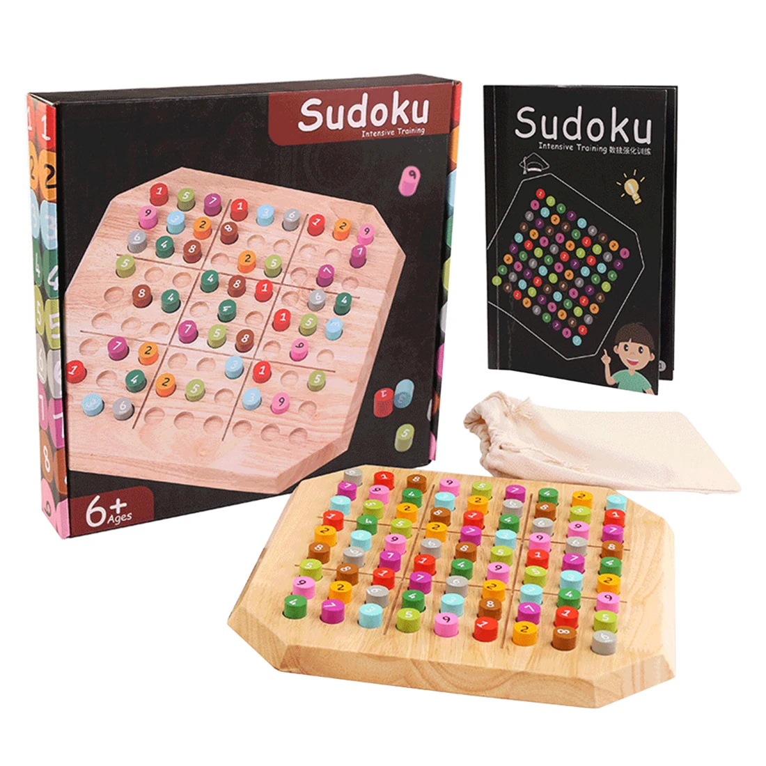 

Wooden Sudoku Puzzle Game Brain Teaser Board Game For Children Adult