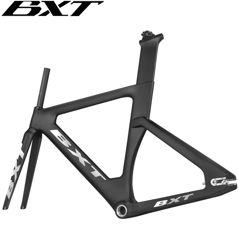 BXT Full Carbon Track Bicycle Frame With Fork Seatpost Fixed Gear 700C Bicycle Parts Bicycle Frame