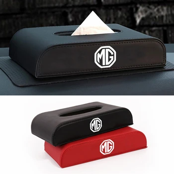 

PU Car Logo Tissue Box Holder for MG 3 5 6 7 TF ZR ZS GS GT HS EV eZS eHS Morris Garages Dispenser Interior Storage Styling