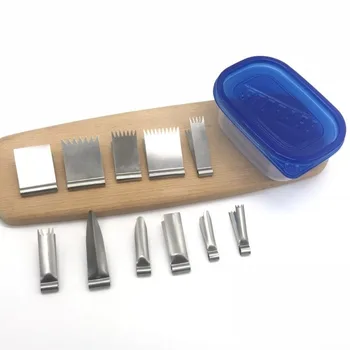 

11 Pieces Chinese Style Steamed Bread Mold Stainless Steel Walnut Crisp Clip Flower Pliers Baking Mold Pasta Convenient Tool Set