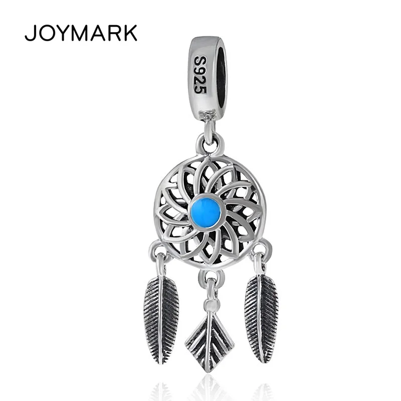 

Indian Tablita Jewelry Style Authentic S925 Sterling Silver Dangle Pendant Charm Beads For European Bracelet Necklace SAPB3167